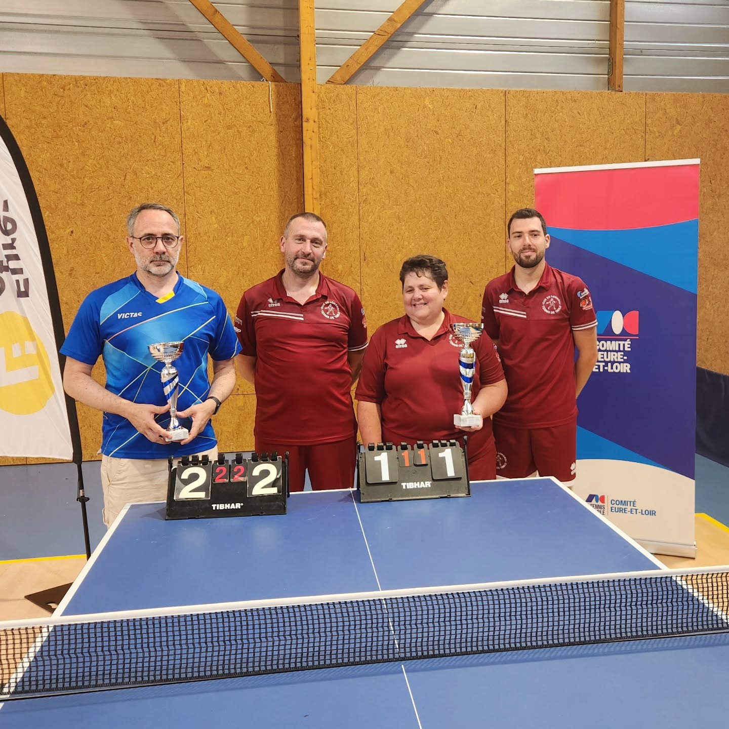 L'équipe GLTT 2 gagnante de la D4 lors des finales mixtes 2026